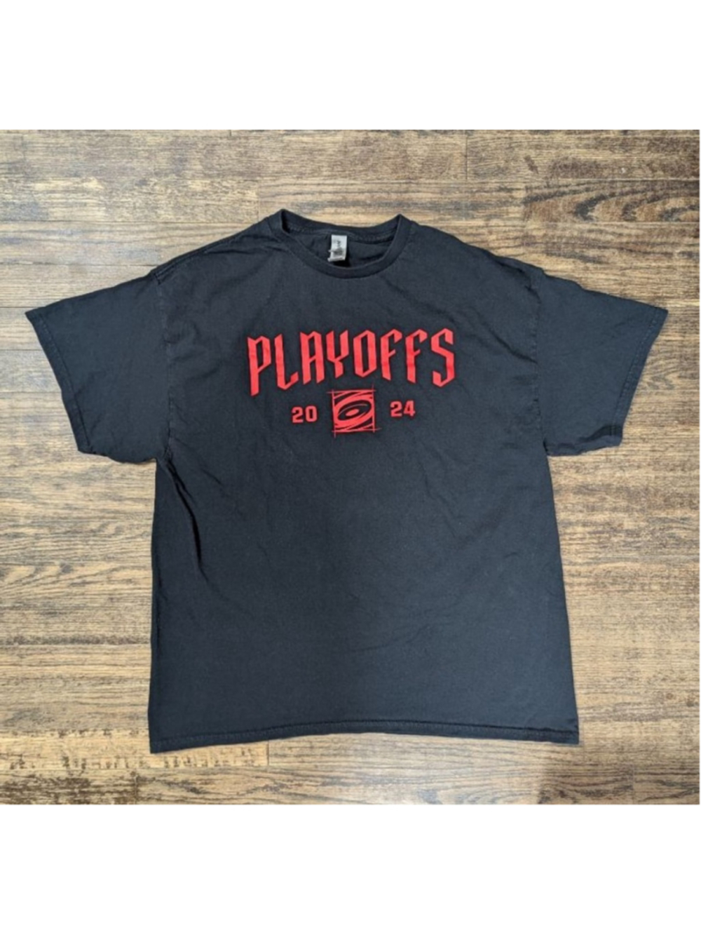 Carolina Hurricanes 2024 Playoffs T-Shirt – XL – Black Red Graphic NHL Hockey